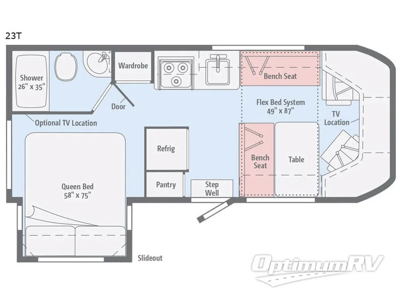 2017 Winnebago Fuse 23T RV Floorplan Photo