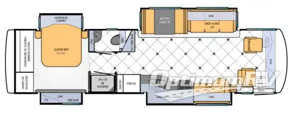 2013 Newmar Ventana 3634 Floorplan Photo