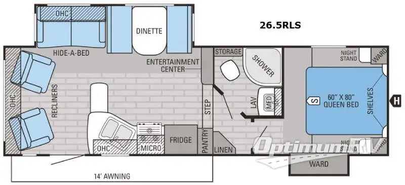 2016 Jayco Eagle HT 26.5RLS RV Floorplan Photo