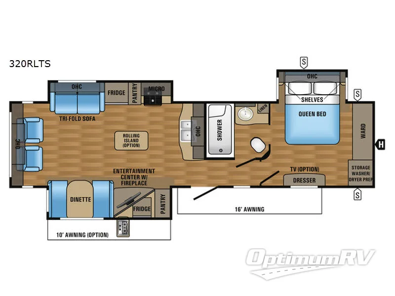 2017 Jayco Eagle 320RLTS RV Floorplan Photo