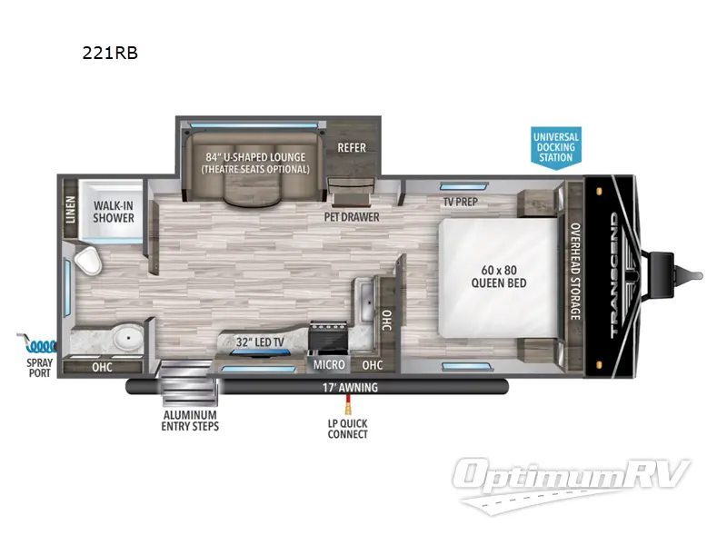 2023 Grand Design Transcend Xplor 221RB RV Floorplan Photo