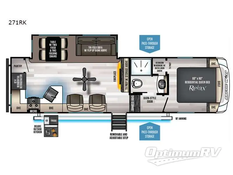 2021 Forest River Cherokee Arctic Wolf 271RK RV Floorplan Photo