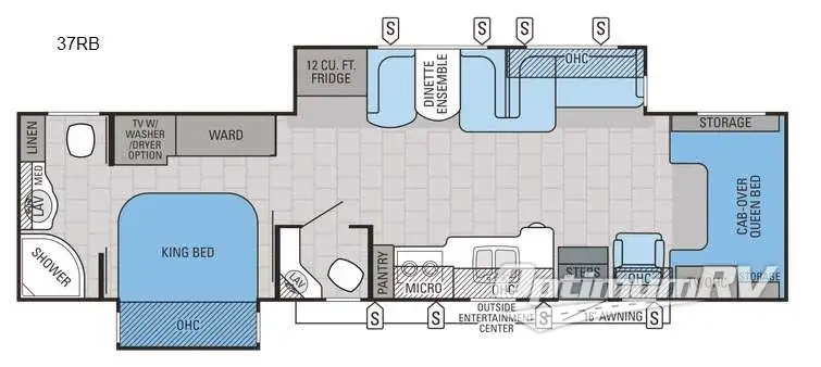 2016 Jayco Seneca 37RB RV Floorplan Photo