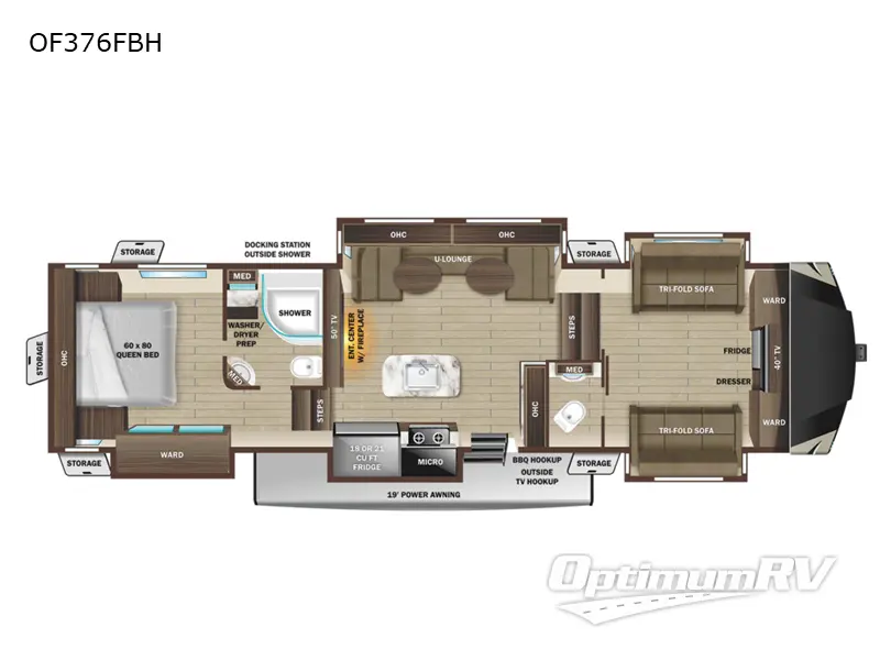2022 Highland Ridge Open Range OF376FBH Floorplan Photo