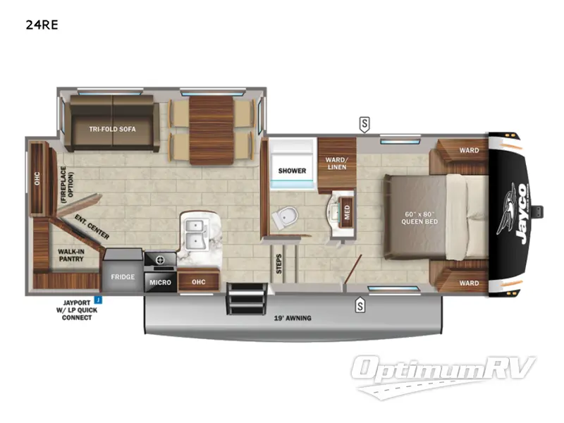 2022 Jayco Eagle HT 24RE RV Floorplan Photo