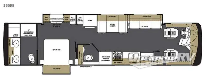 2015 Forest River Legacy SR 340 360RB RV Floorplan Photo