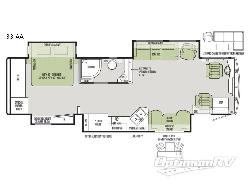 2017 Tiffin Allegro RED 33 AA Floorplan Photo
