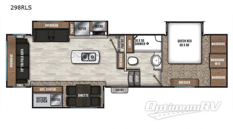 2019 Coachmen Chaparral 298RLS RV Floorplan Photo