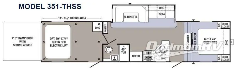 2016 Palomino Puma Unleashed 351-THSS RV Floorplan Photo