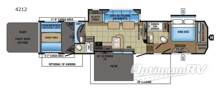 2017 Jayco Seismic 4212 RV Floorplan Photo