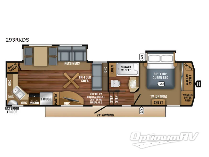 2018 Jayco Eagle 293RKDS RV Floorplan Photo