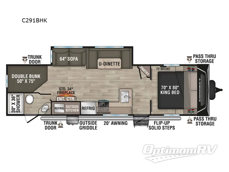 2024 KZ Connect C291BHK Floorplan Photo