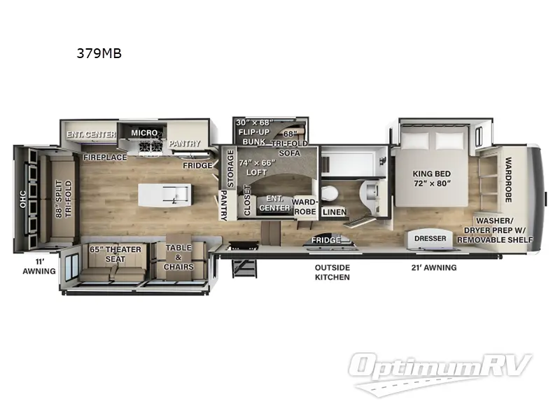 2024 Palomino Columbus 379MB RV Floorplan Photo