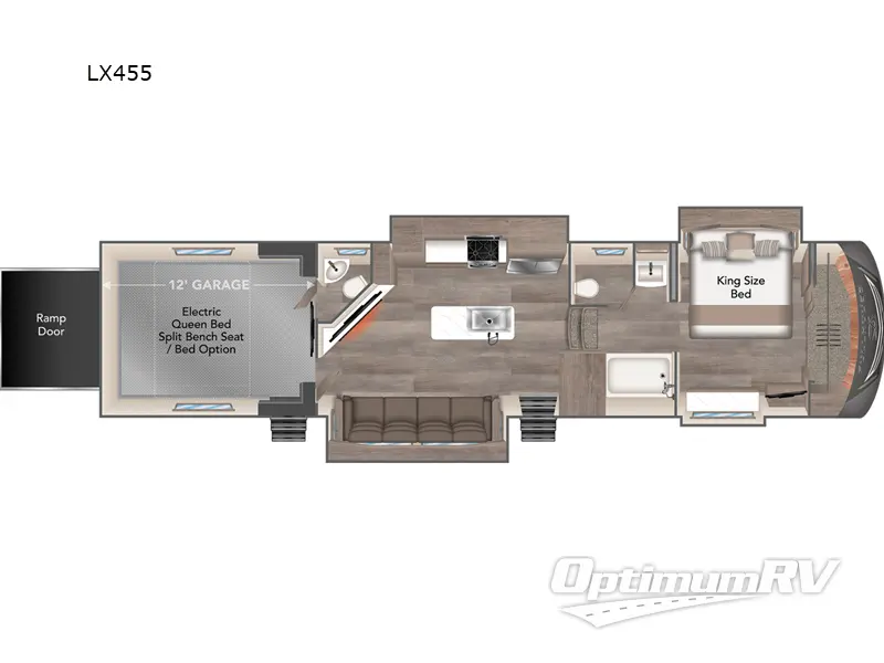 2024 DRV Luxury Suites FullHouse LX455 RV Floorplan Photo