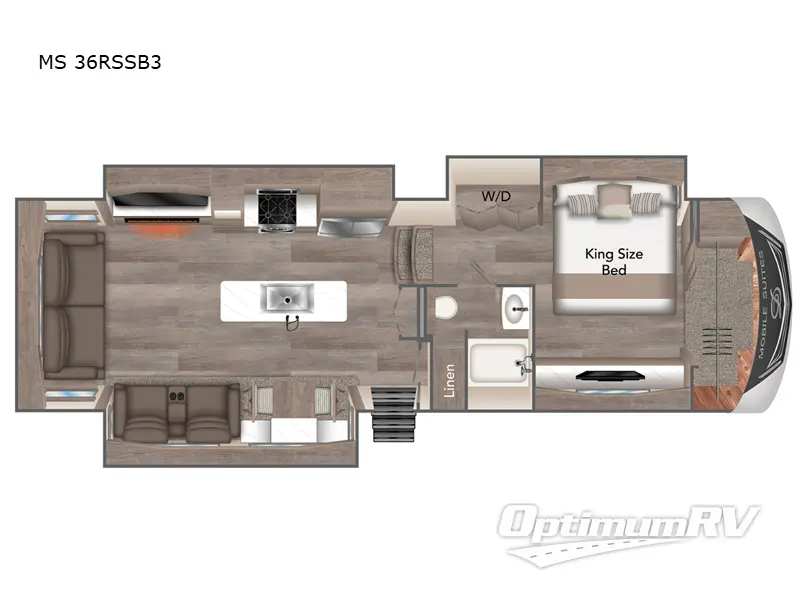 2024 DRV Luxury Suites Mobile Suites MS 36RSSB3 RV Floorplan Photo