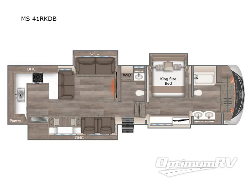 2024 DRV Luxury Suites Mobile Suites MS 41RKDB RV Floorplan Photo