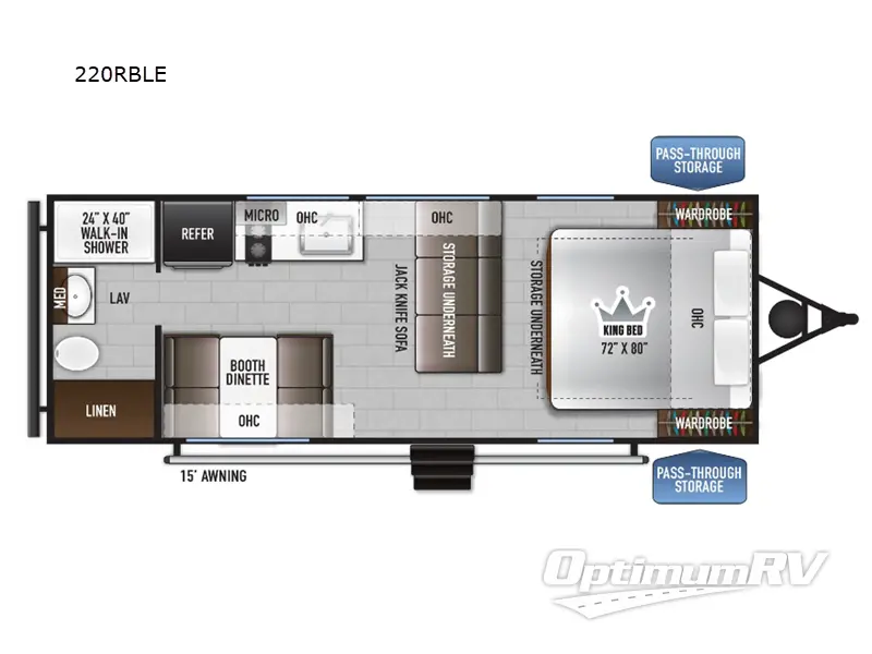 2024 East To West Della Terra LE 220RBLE RV Floorplan Photo