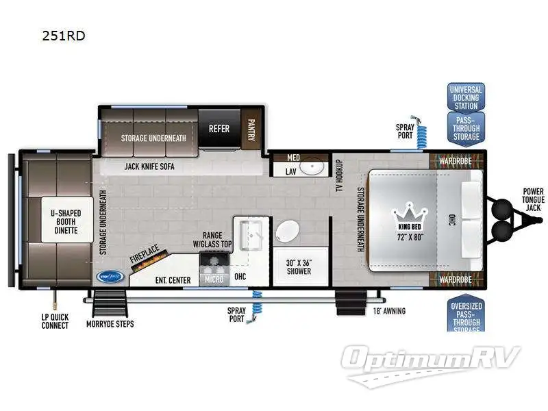 2024 East To West Della Terra 251RD RV Floorplan Photo