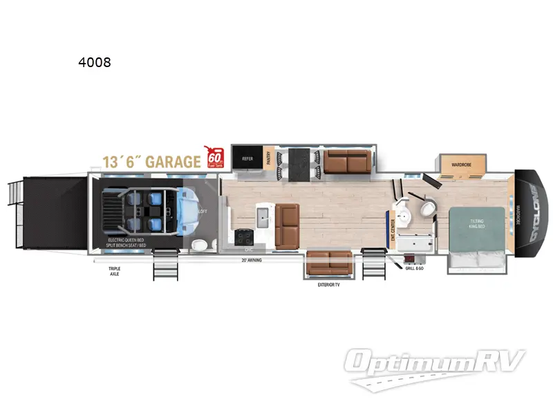 2024 Heartland Cyclone 4008 RV Floorplan Photo