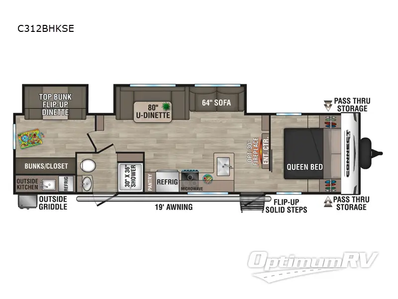 2024 KZ Connect SE C312BHKSE RV Floorplan Photo