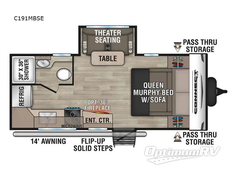 2024 KZ Connect SE C191MBSE RV Floorplan Photo