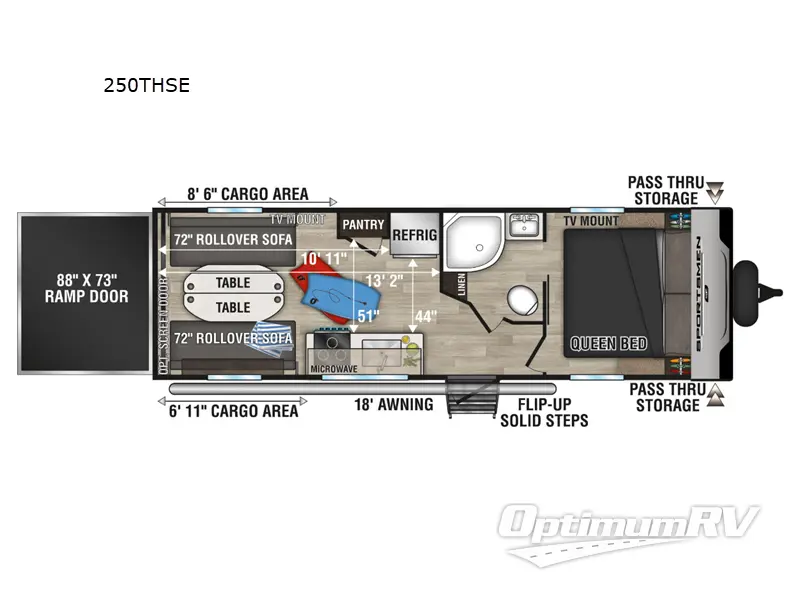 2024 KZ Sportsmen SE 250THSE RV Floorplan Photo