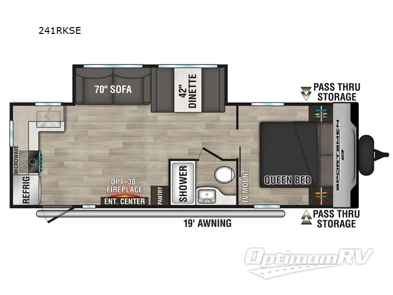 2024 KZ Sportsmen SE 241RKSE RV Floorplan Photo