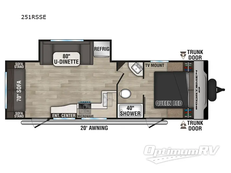 2024 KZ Sportsmen SE 251RSSE RV Floorplan Photo