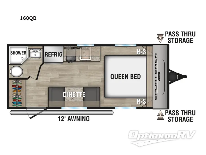 2024 KZ SPORTSMEN CLASSIC 160QB RV Floorplan Photo