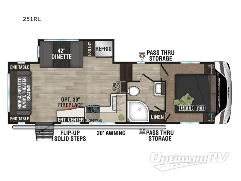 2024 KZ Sportsmen 251RL RV Floorplan Photo