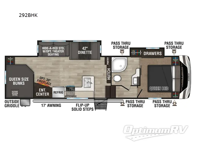 2024 KZ Sportsmen 292BHK RV Floorplan Photo