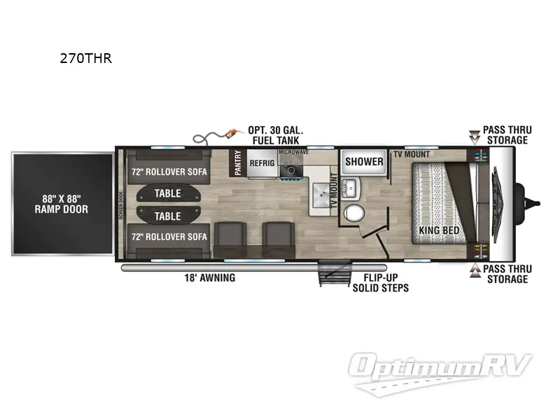 2024 KZ Sportster 270THR RV Floorplan Photo