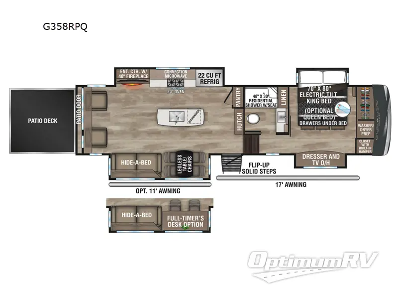 2024 KZ Durango Gold G358RPQ RV Floorplan Photo