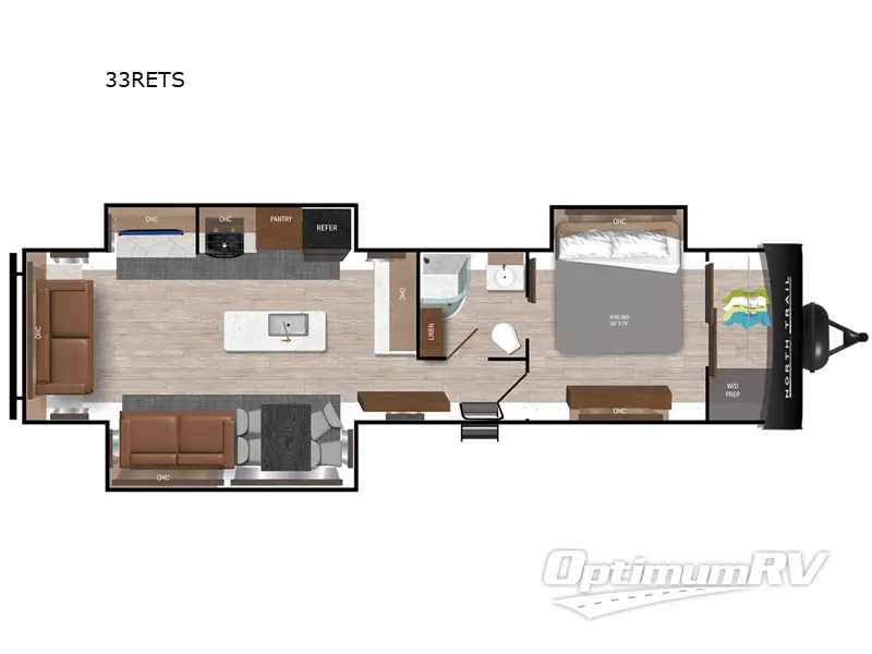 2024 Heartland North Trail 33RETS RV Floorplan Photo