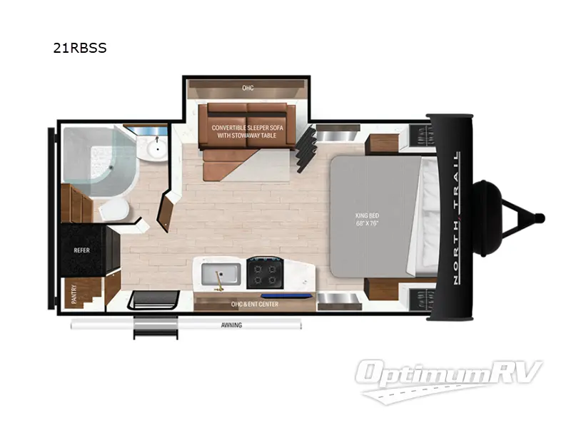 2024 Heartland North Trail 21RBSS RV Floorplan Photo