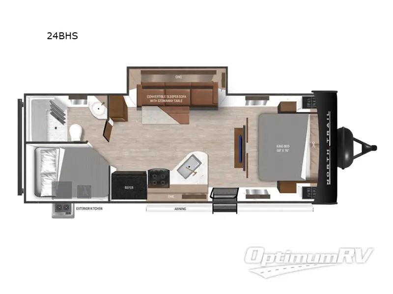 2024 Heartland North Trail 24BHS RV Floorplan Photo