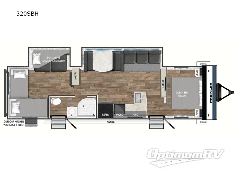 2024 Heartland Prowler 320SBH RV Floorplan Photo