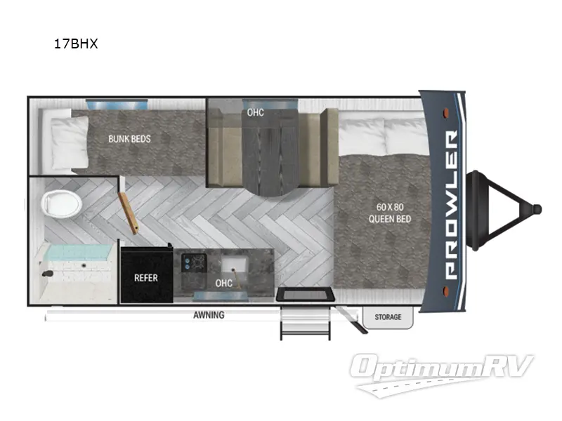 2024 Heartland Prowler Lynx 17BHX RV Floorplan Photo