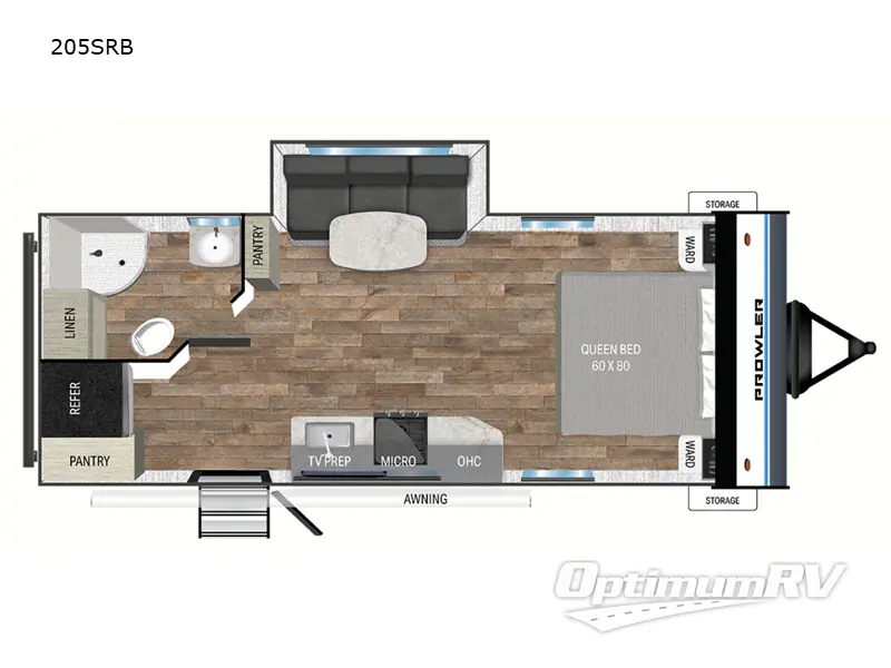 2024 Heartland Prowler 205SRB RV Floorplan Photo