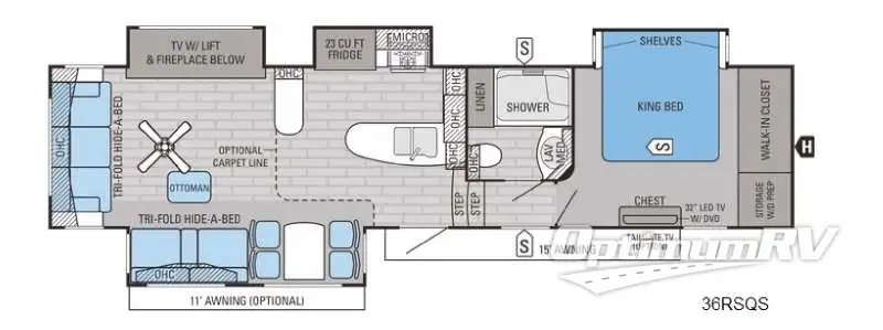 2016 Jayco Pinnacle 36RSQS RV Floorplan Photo