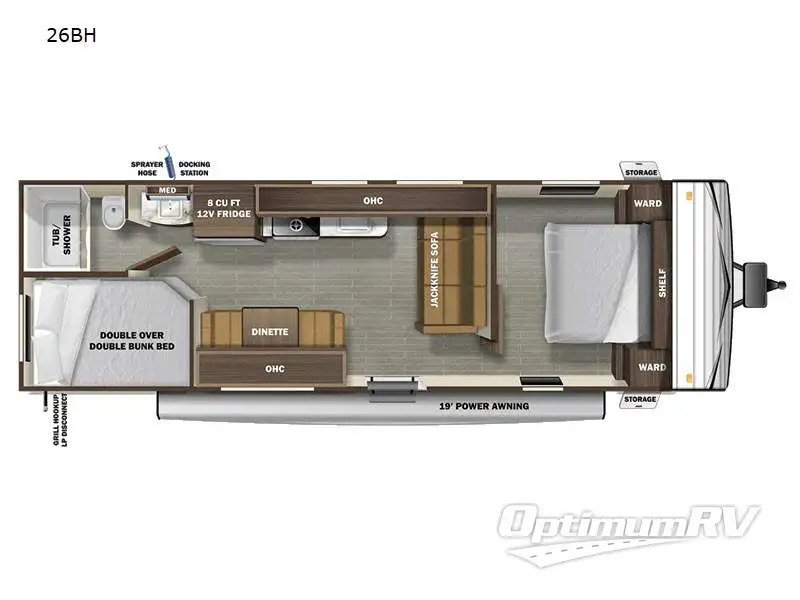 2021 Starcraft Autumn Ridge 26BH RV Floorplan Photo