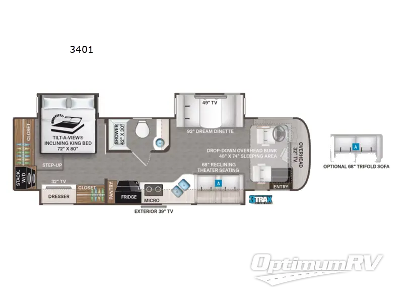 2022 Thor Aria 3401 RV Floorplan Photo