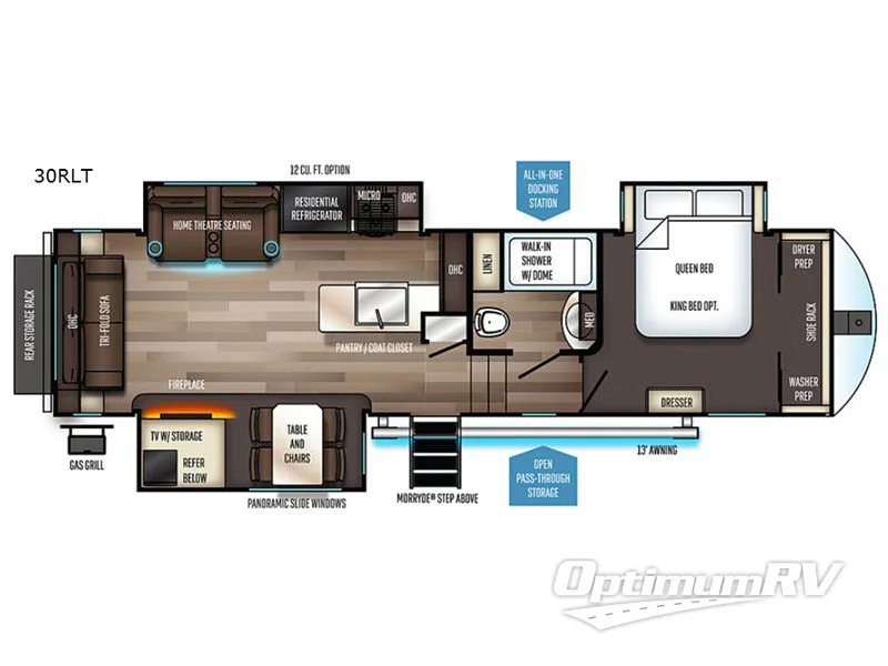 2019 Forest River Sabre 30RLT Floorplan Photo