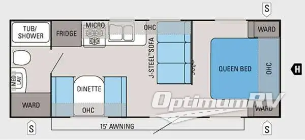 2013 Jayco Jay Flight 22FB RV Floorplan Photo