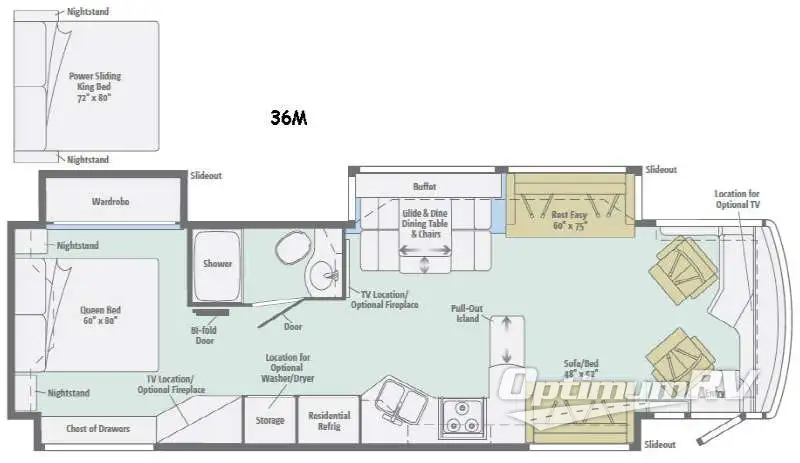 2016 Itasca Meridian 36M RV Floorplan Photo