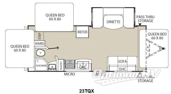 2014 Coachmen Freedom Express 23TQX RV Floorplan Photo