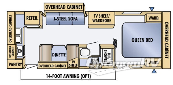 2005 Jayco Jay Feather LGT 25 Z RV Floorplan Photo