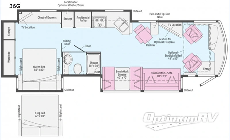 2019 Winnebago Forza 36G RV Floorplan Photo