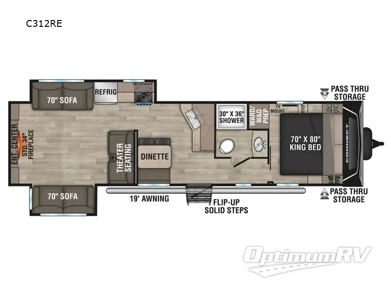 2024 KZ Connect C312RE RV Floorplan Photo