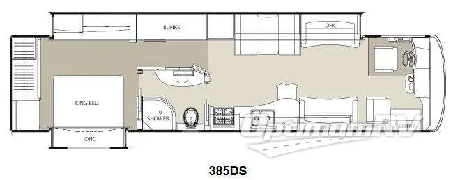 2014 Coachmen Sportscoach Cross Country 385DS Floorplan Photo